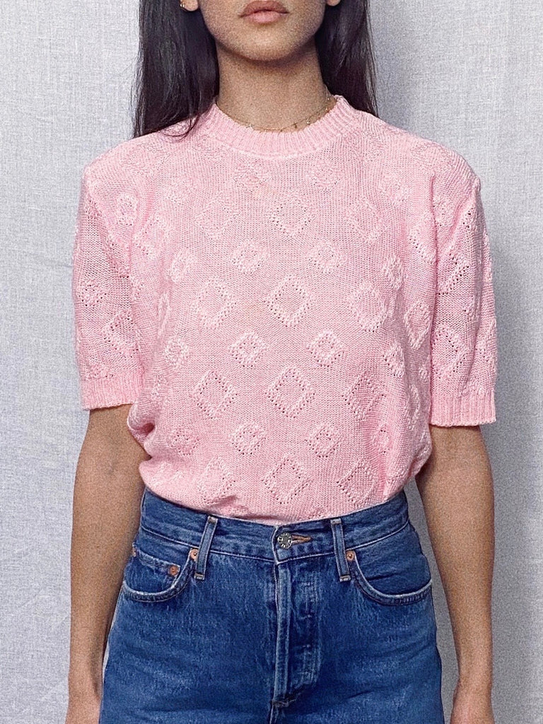 Pull Manches Courtes - Rose